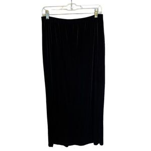 Notations Women's Long Black Velvet Skirt Size Large Maxi